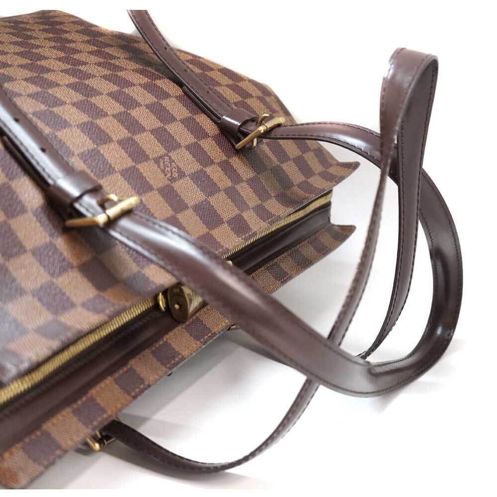 Louis Vuitton Chelsea Tote Bag Shoulder Damier Ebene Brown Leather - Picture 6 of 9